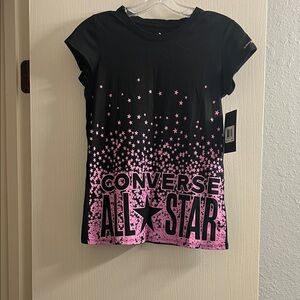Converse Black and Pink Starburst Tee